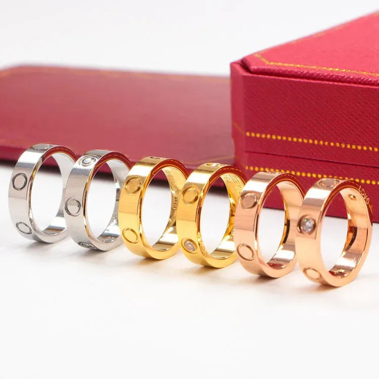 LOVE ring, classic model, paved