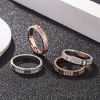 LOVE ring, classic model, paved