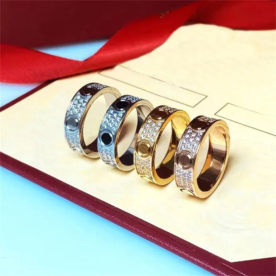 LOVE ring, classic model, paved