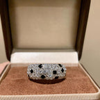 Panthère de ring, paved  White gold, onyx, diamond