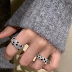 Panthère de ring, paved  White gold, onyx, diamond