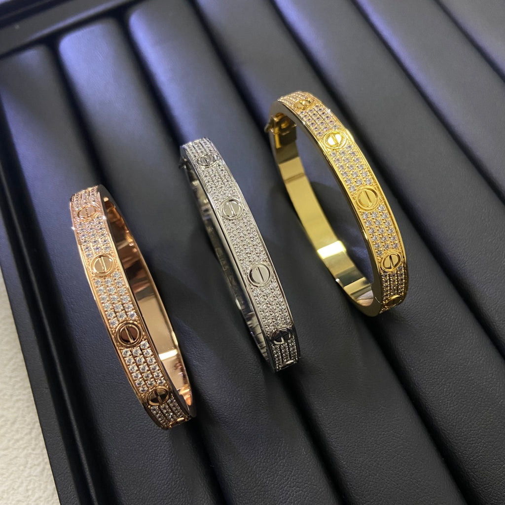 LOVE bracelet, classic model, paved